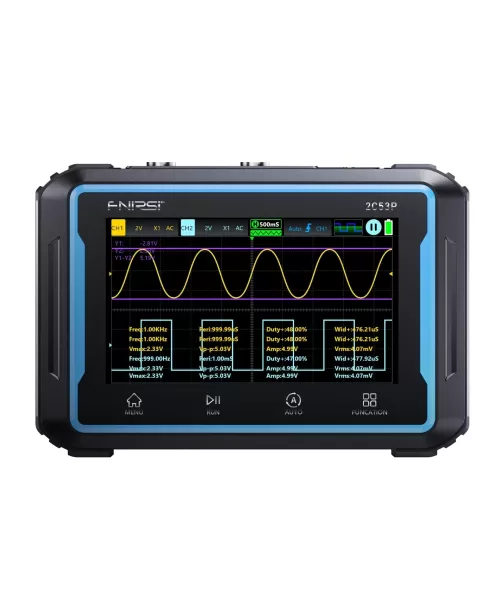 Fnirsi 2C53P 3in1 50MHz 2 Kanal 250MSa/s El Tipi Dijital Tablet Osiloskop & Multimetre & Sinyal Jeneratörü