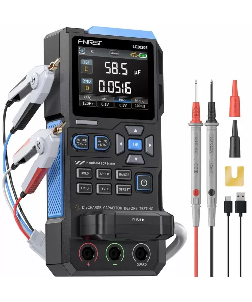 Fnirsi LC1020E Yüksek Hassasiyetli Elde Taşınabilir Dijital Köprü LCR ESR Test Cihazı