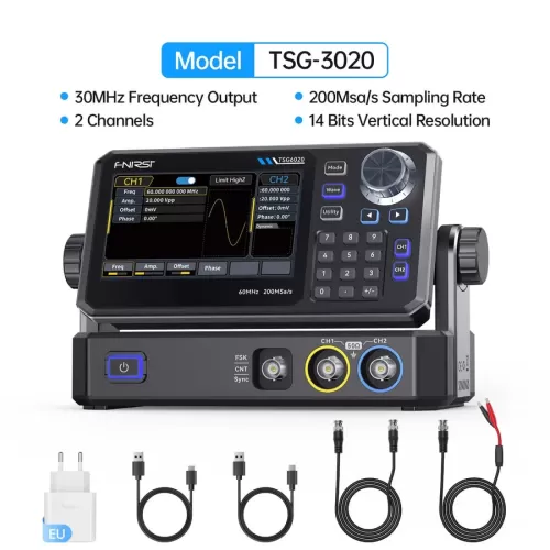 FNIRSI TSG3020 2 Kanallı 30MHz 200MSa/s Fonksiyon Sinyal Jeneratörü FNIRSI TSG3020 2 Kanallı 30MHz 200MSa/s Fonksiyon Sinyal Jeneratörü