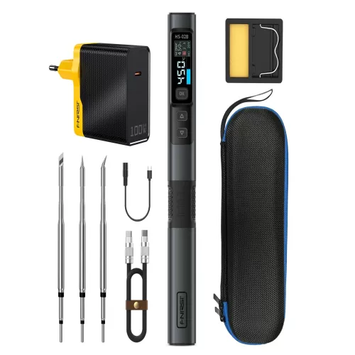 FNIRSI HS-02B 100W Akıllı Kalem Havya Mega Set (PD Destekli) FNIRSI HS-02B 100W Akıllı Kalem Havya Mega Set (PD Destekli)